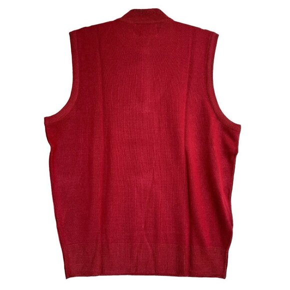 NWT Pennington & Bailes Red Quarter Zip Sweater Vest Mock Neck Men Size L NWOT - Picture 5 of 5